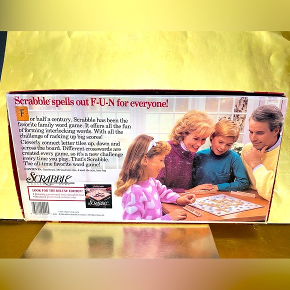 SCRABBLE VTG 1989 CROSSWORD PUZZLE GAME (2) GAME BOARDS & SETS OF TILES, 5 RACKS - Picture 8 of 16